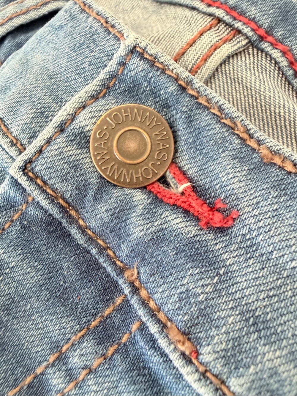 Johnny Was The Blossom Boyfriend Jean Embroidered Low Rise Straight-Leg Size 27 - Picture 11 of 13